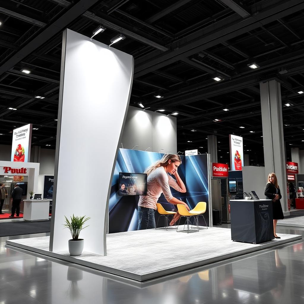 10ft display with SEG silicone edge graphics on aluminum frame