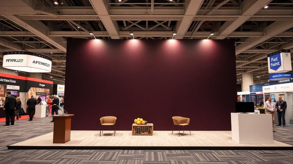 10ft inline trade show display filling standard booth back wall