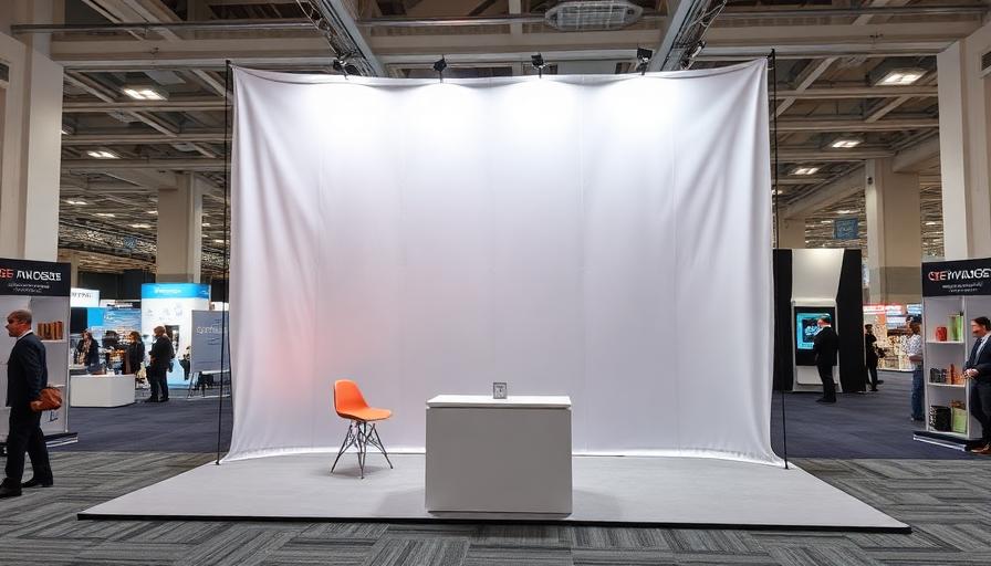 Affordable budget pop-up trade show display in 10x10 booth space