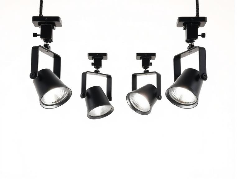 Clamp-on LED spotlights for trade show displays