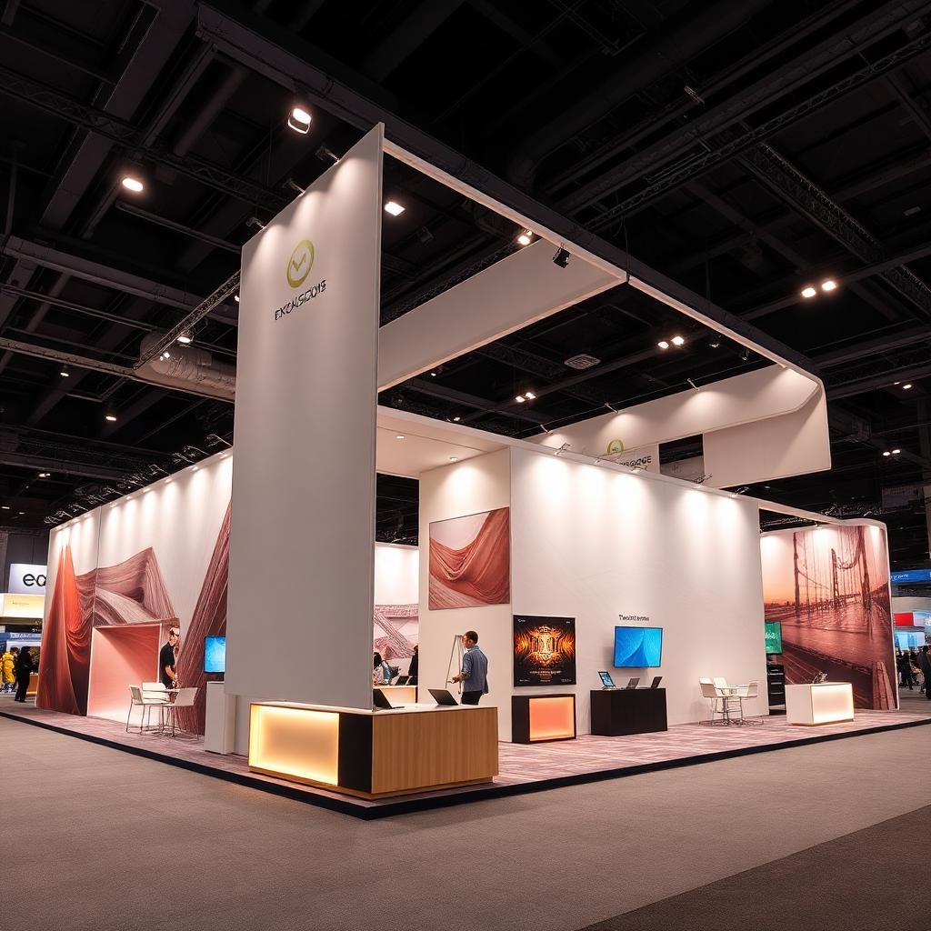 Large modular exhibition stand with custom configuration