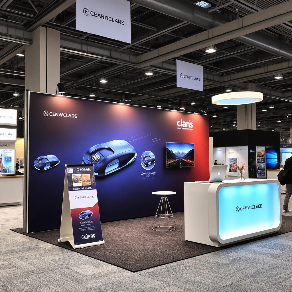 Complete trade show booth package with matching branded elements