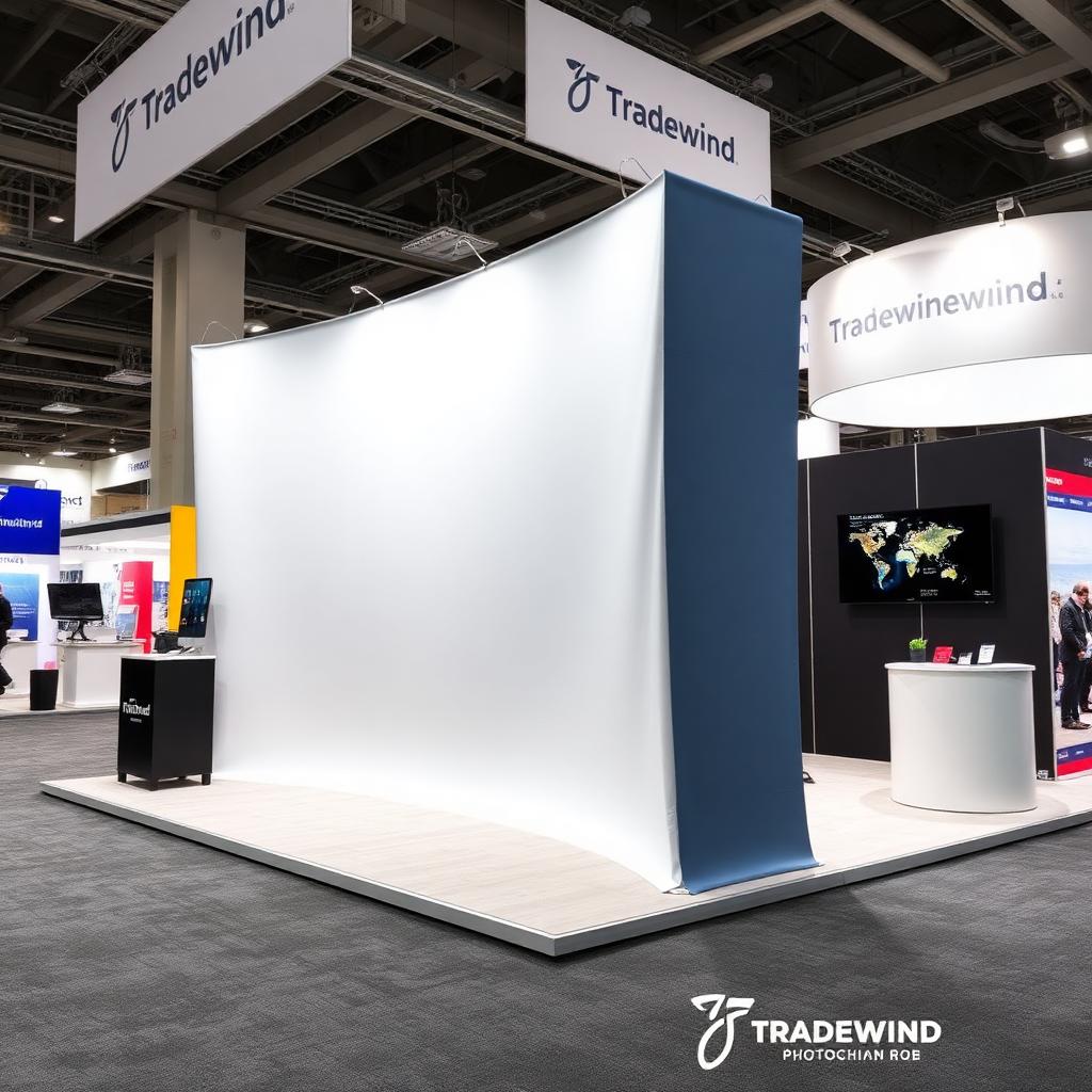 Tradewind push-fit fabric display on aluminum frame